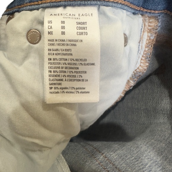 American Eagle Ne(x)t Level Stretch Bootcut Jeans Medium Wash Blue 00 Short - Picture 3 of 5